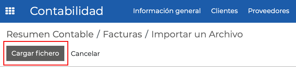 Imagen 10: Cargar fichero