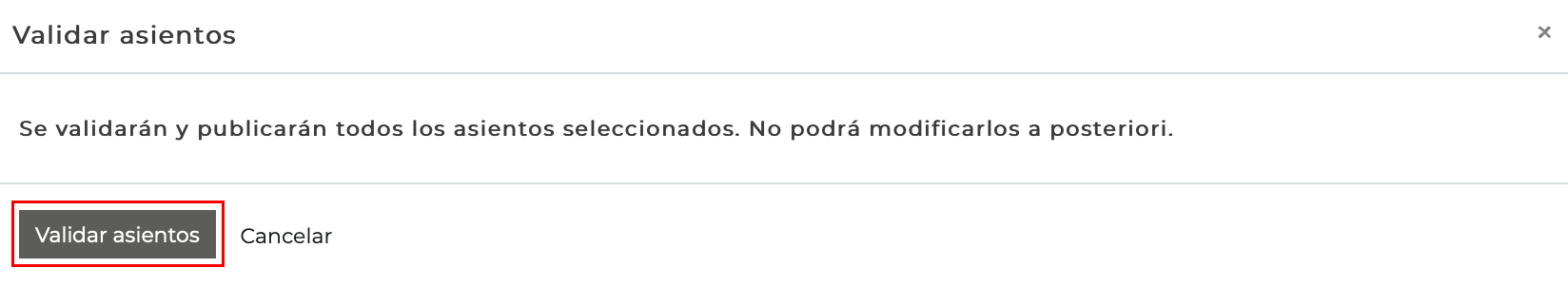 Imagen 16: Confirmación de validación de asientos seleccionados